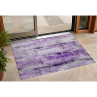 2' X 3' Purple Washable Non Skid Indoor Outdoor Area Rug