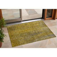 2' X 3' Chocolate Striped Washable Non Skid Indoor Outdoor Area Rug