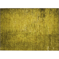 2' X 3' Gold Abstract Washable Non Skid Indoor Outdoor Area Rug