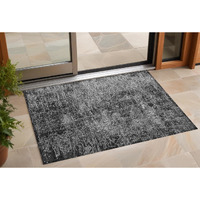 2' X 3' Gray Abstract Washable Non Skid Indoor Outdoor Area Rug