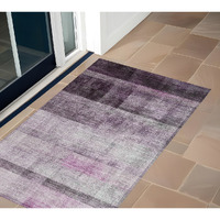 2' X 3' Purple Ombre Washable Non Skid Indoor Outdoor Area Rug