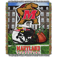 Maryland OFFIcIAL collegiate Home Field Advantage Woven Tapestry Throw(D0102HHMIgg)