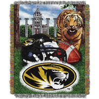 Missouri OFFIcIAL collegiate Home Field Advantage Woven Tapestry Throw(D0102HHMILg)