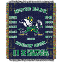 Notre Dame OFFIcIAL collegiate commerative Woven Tapestry Throw(D0102HHM9gW)