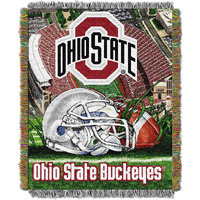Ohio State OFFIcIAL collegiate Home Field Advantage Woven Tapestry Throw(D0102HHMIJg)