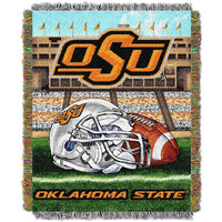 Oklahoma State OFFIcIAL collegiate Home Field Advantage Woven Tapestry Throw(D0102HHMIJY)