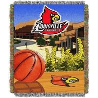 Louisville OFFIcIAL collegiate Home Field Advantage Woven Tapestry Throw(D0102HHMI2V)