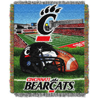 cincinnati OFFIcIAL collegiate Home Field Advantage Woven Tapestry Throw(D0102HHM90Y)
