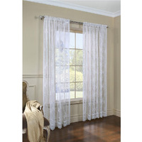 Mona Lisa Rod Pocket Curtain Panel Window Dressing 56 x 54 in White