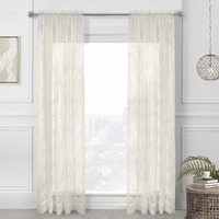 Mona Lisa Rod Pocket Curtain Panel Window Dressing 56 x 54 in Eggshell