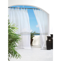 Escape Hook & Loop Curtain Panel Window Dressing 54 x 108 in White