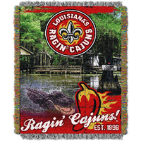 Louisiana Lafayette OFFIcIAL collegiate Home Field Advantage Woven Tapestry Throw(D0102HHBMZg)
