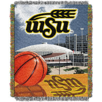 Wichita State OFFIcIAL collegiate Home Field Advantage Woven Tapestry Throw(D0102HHBM3A)
