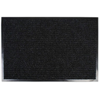 J&M Charcoal Ribbed Walk Off Utility Mat 30x48