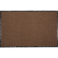 J&M Brown Ribbed Walk Off Utility Mat Brown 30x48