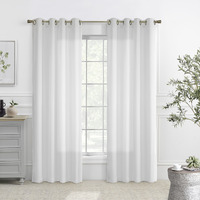 Rhapsody Lined Grommet Curtain Panel Window Dressing 54 x 95 in White