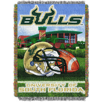 South Florida OFFIcIAL collegiate Home Field Advantage Woven Tapestry Throw(D0102HH1LgU)