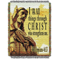 Strengthens Me Licensed 48x 60 Woven Tapestry Throw by The Northwest company(D0102HH1L77)