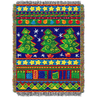 Tree Festivity Licensed Holiday 48"x 60" Woven Tapestry Throw by The Northwest Company(D0102HH1L2V.)