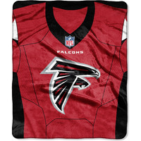 Atlanta Falcons Blanket 50x60 Raschel Jersey Design