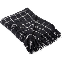 DII Black Checked Plaid Throw
