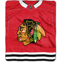 Chicago Blackhawks Blanket 50x60 Raschel Jersey Design