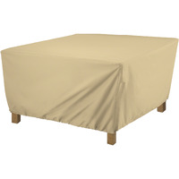 Classic Accessories Terrazzo Square Ottoman/Coffee Table Cover - All Weather Protection Outdoor Furniture Cover, Small (55-910-022001-EC)