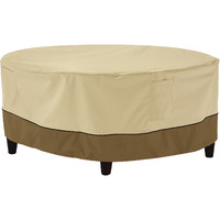 Classic Accessories Veranda Round Patio Ottoman/Coffee Table Cover - Durable and Water Resistant Outdoor Furniture Cover, Small (55-854-021501-00)