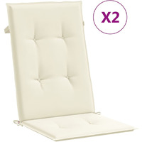 vidaXL Garden Chair Cushions 2 pcs Cream 47.2"x19.7"x1.2"