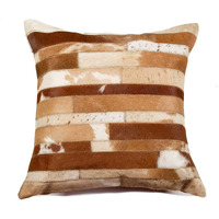 18" X 18" X 5" Brown And Natural  Pillow