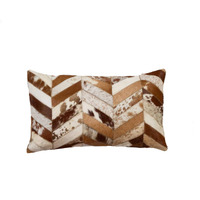 12" X 20" X 5" Brown And Natural  Pillow