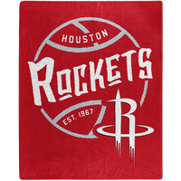 Houston Rockets Blanket 50x60 Raschel Blacktop Design