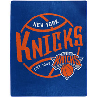 New York Knicks Blanket 50x60 Raschel Blacktop Design