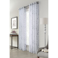 Primavera Grommet Curtain Panel Window Dressing 52 x 95 in White