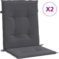vidaXL Garden Chair Cushions 2 pcs Anthracite 39.4"x19.7"x1.2"