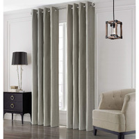 Edison Grommet Curtain Panel Window Dressing 52 x 95 in Light Grey