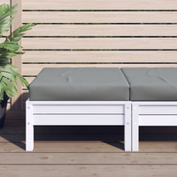 vidaXL Pallet Ottoman Cushion Gray Fabric