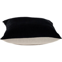 Black Velvet Two Tone Throw Pillow