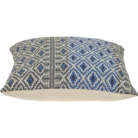 Gray And Blue Aztec Diamond Throw Pillow
