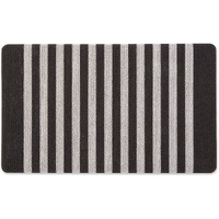 DII Black And White Stripe Tufted Mat 17.75x29.5 inches