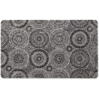 DII Black Kaleidoscope Tufted Mat 17.75x29.5 inches