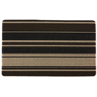 DII Neutral Stripe Tufted Loop Textilene Mat 17.75x29.5 inches