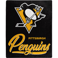 Penguins OFFIcIAL NHL Signature Raschel Throw Blanket 50 x 60(D0102H94UIA)
