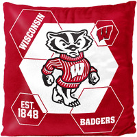 Wisconsin OFFIcIAL NHL connector Double Sided Velvet Pillow 16 x 16(D0102HARZPg)