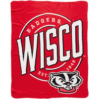 Wisconsin OFFIcIAL NcAA campaign Fleece Throw Blanket 50 x 60(D0102H942AW)
