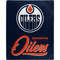 Oilers OFFIcIAL NHL Signature Raschel Throw Blanket 50 x 60(D0102H94TUU)