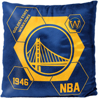 Warriors OFFIcIAL NBA connector Double Sided Velvet Pillow 16 x 16(D0102H94DLg)
