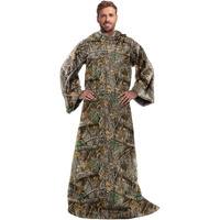 Realtree - Edge Star Wars: The Mandalorian, Comfy Mando Adult Silk Touch Comfy Throw Blanket with Sleeves, 48" x 71"(D0102HAR18V.)