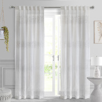 Lindsey Back Tab Curtain Panel 52 x 84 in White