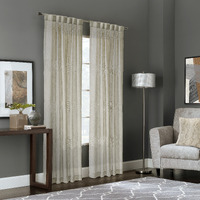 Lindsey Back Tab Curtain Panel Window Dressing 52 x 84 in Linen